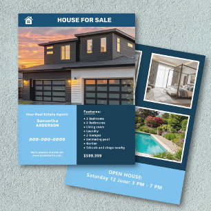 Blue Tiles - For Sale Real Estate Flyer