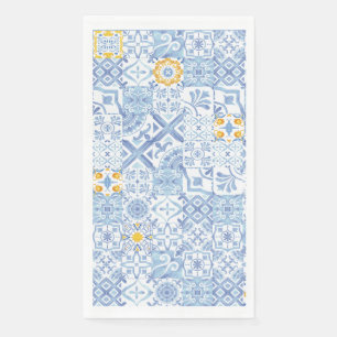 Blue tiles, Italian inspired Napkin