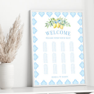Blue Tiles Lemon Italian Wedding Seating Chart