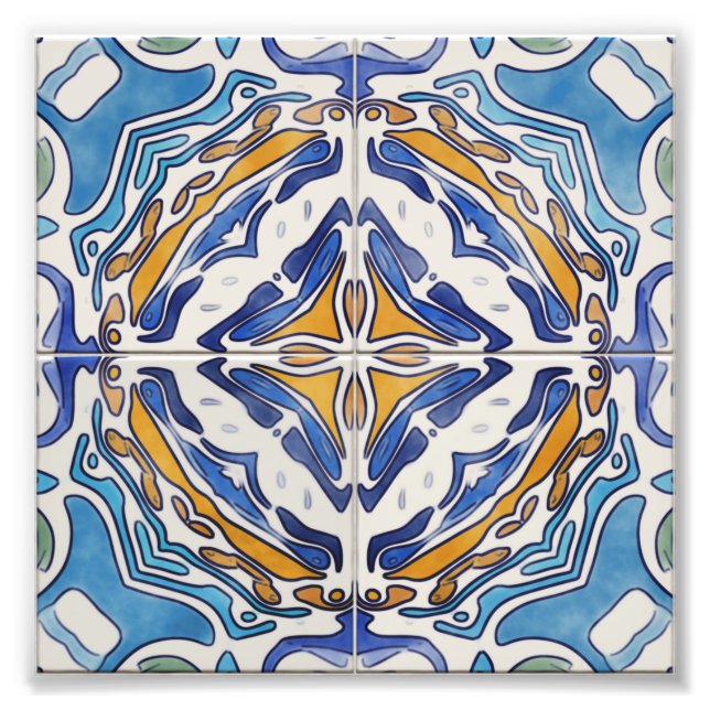 Blue Tiles Photo Print (Front)