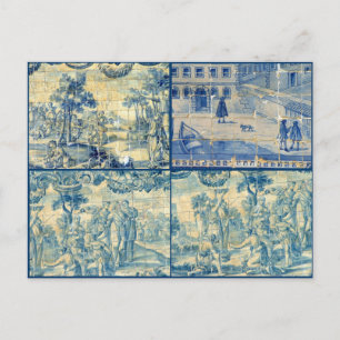 Blue tiles postcard