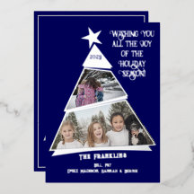 Blue Tilted Tree Fun and Modern Photo