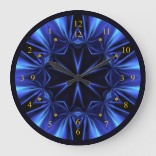  Blue Time Warp V1 ~ Time Machine ~  Large Clock