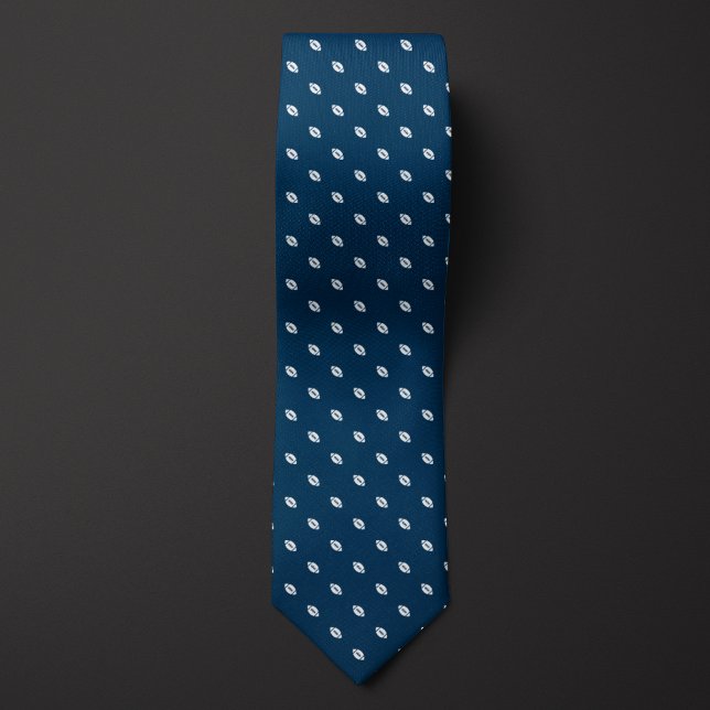 Blue Tiny Footballs Tie (Creator Uploaded)