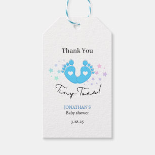 Blue Tiny Toes Gift Tags