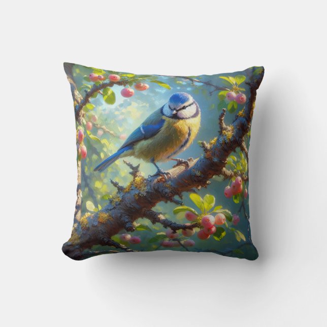 Blue Tit 1 Cushion (Front)
