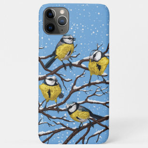 Blue tit birds in winter Case-Mate iPhone case