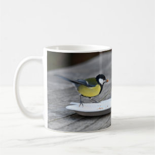 Blue Tit Feeding of a Cake Plate Coffee Mug