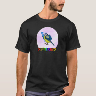 Blue Titmouse Bird First Day At School Bird  Anima T-Shirt