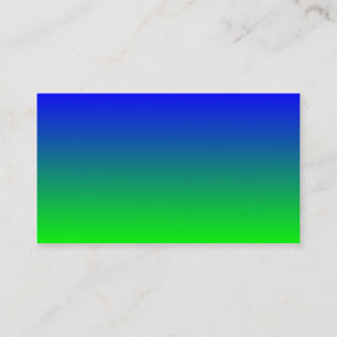Blue to Lime Green Gradient Business Card