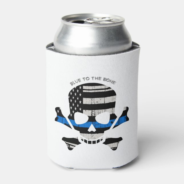 Blue to the Bone (colour) Can Cooler (Can Front)