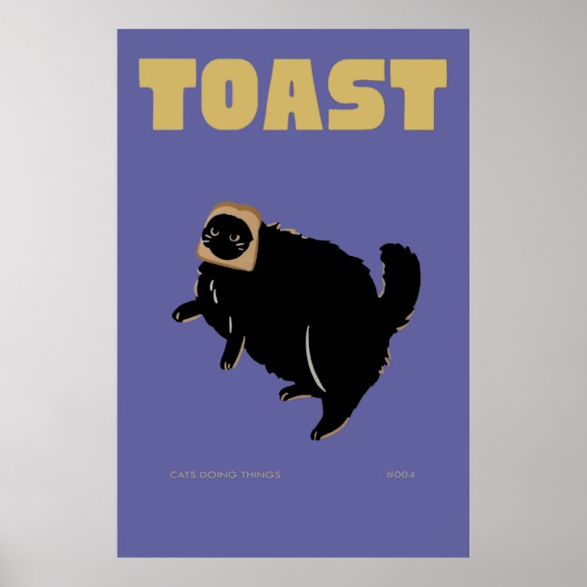 Blue Toast Cat Poster (Front)