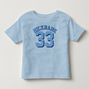 Blue Toddler   Sports Jersey Design T-Shirt