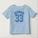 Blue Toddler | Sports Jersey Design Toddler T-Shirt<br><div class="desc">Blue Toddler | Sports Jersey Design • Sports Jersey Toddler T-Shirt</div>