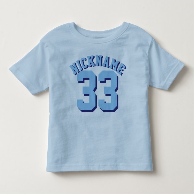Blue Toddler | Sports Jersey Design Toddler T-Shirt (Front)