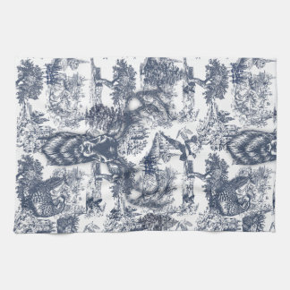 Blue Toil Deer Kitchen Towels