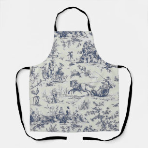 Blue Toile Apron