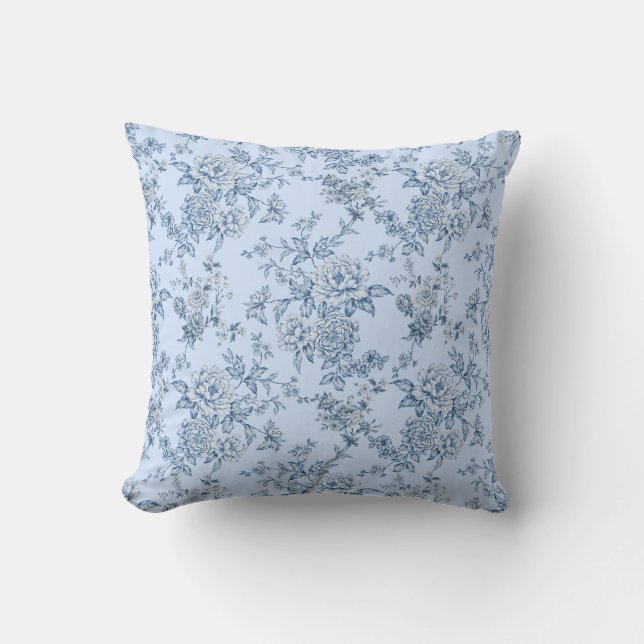 Blue Toile  Cushion (Front)