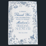 Blue Toile De Jouy Bridal Shower Favours Medium Gift Bag<br><div class="desc">Something Blue before “I Do”. This Blue Chinoiserie Party Decor Collection, features delicate toile floral patterns for timeless elegance. Each piece in this collection showcases intricate designs in shades of blue, evoking a sense of sophistication and elegance. ★ Let me help you plan your next party! ★ If you need...</div>