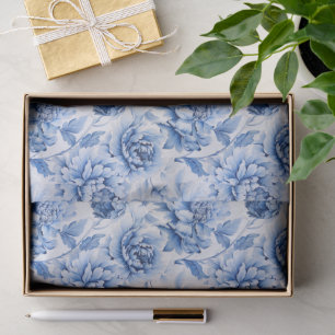 Blue Toile de Jouy Tissue Paper