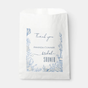 Blue toile ocean themed Bridal Shower Favour Bags