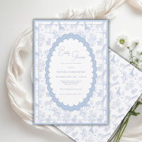 Blue Toile Safari Vintage Baby Shower