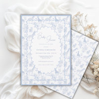 Blue Toile Safari Vintage Baby Shower