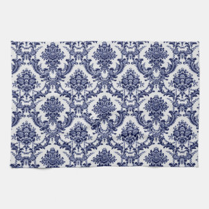 Blue Toile Tea Towel