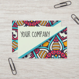 Blue-Toned Boho Style Business Cards