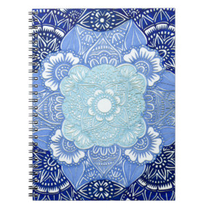 Blue Toned Serenity Design Spiral Notebook
