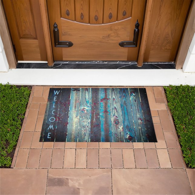 Blue Toned Slats Doormat (Outdoor)