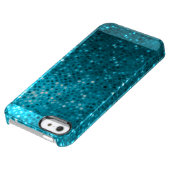 Blue Tones Faux Glitter & Sparkless Uncommon iPhone Case (Top)
