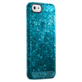 Blue Tones Faux Glitter & Sparkless Uncommon iPhone Case (Back/Right)