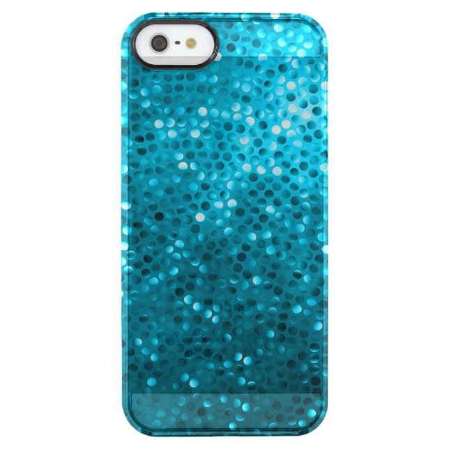 Blue Tones Faux Glitter & Sparkless Uncommon iPhone Case (Back)