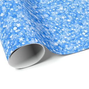 Blue Tones Glitter And Sparkles Wrapping Paper