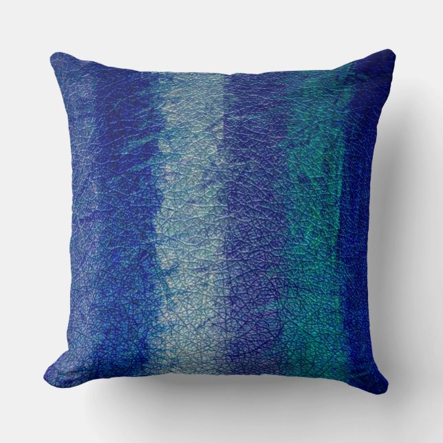 Blue Tones Leather Cushion (Front)