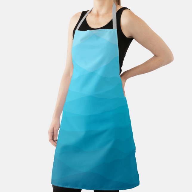 Blue Tones Polygonal Apron (Insitu)