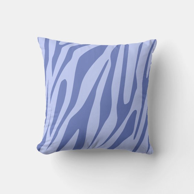 Blue Tones Tiger Seamless Pattern Cushion (Front)