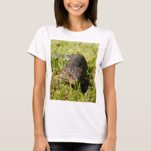 Blue Tongue Lizard Creeping In The Grass, T-Shirt