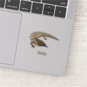 Blue tongue lizard reptile cartoon
