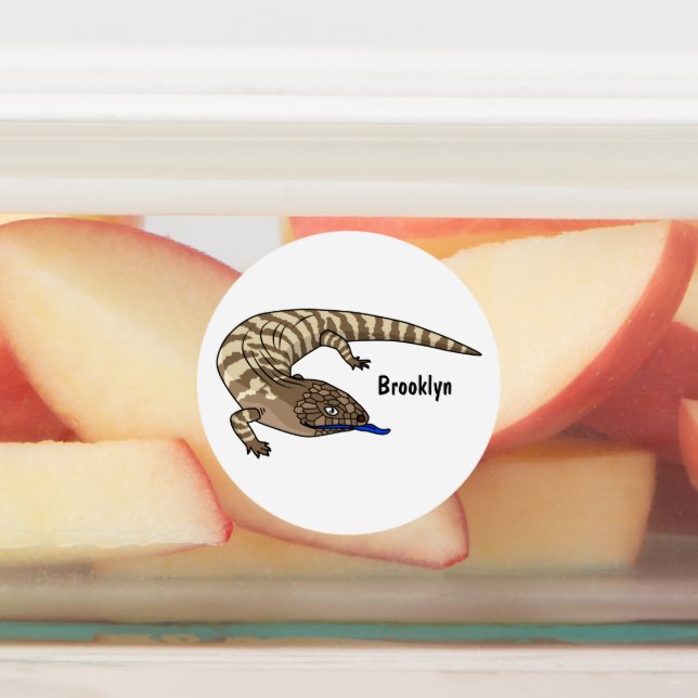 Blue tongue lizard reptile cartoon (Affixed)