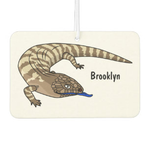 Blue tongue lizard reptile cartoon car air freshener