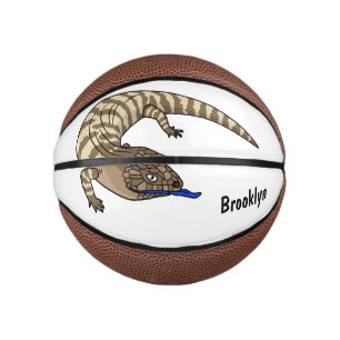Blue tongue lizard reptile cartoon  mini basketball