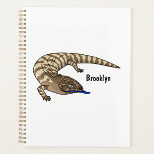 Blue tongue lizard reptile cartoon planner