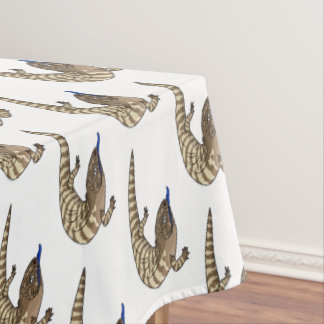 Blue tongue lizard reptile cartoon tablecloth