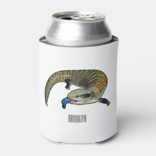 Blue-tongued skink cartoon illustration can cooler