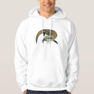 Blue-tongued skink cartoon illustration hoodie