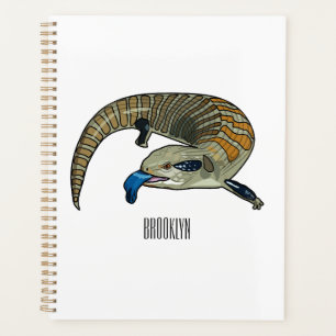 Blue-tongued skink cartoon illustration planner