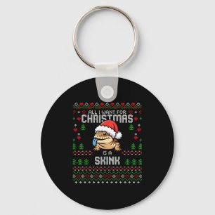 Blue Tongued Skink Christmas Ugly Xmas Sweater Her Key Ring