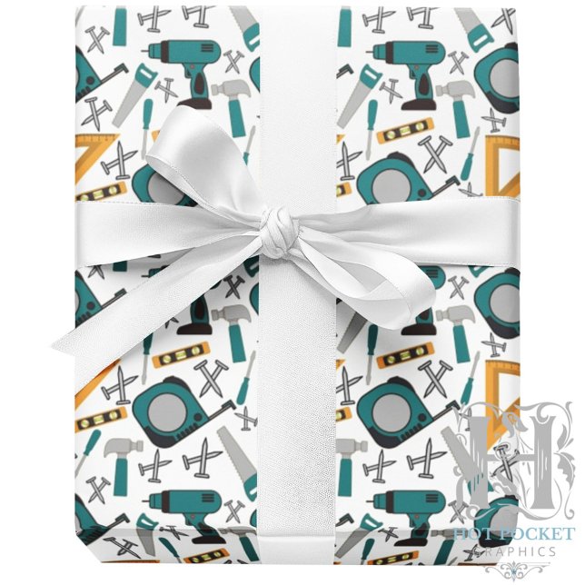 Blue Tools Wrapping Paper (Creator Uploaded)